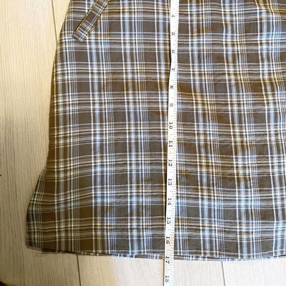 90s vintage brown and blue plaid mini skort - Picture 11 of 11